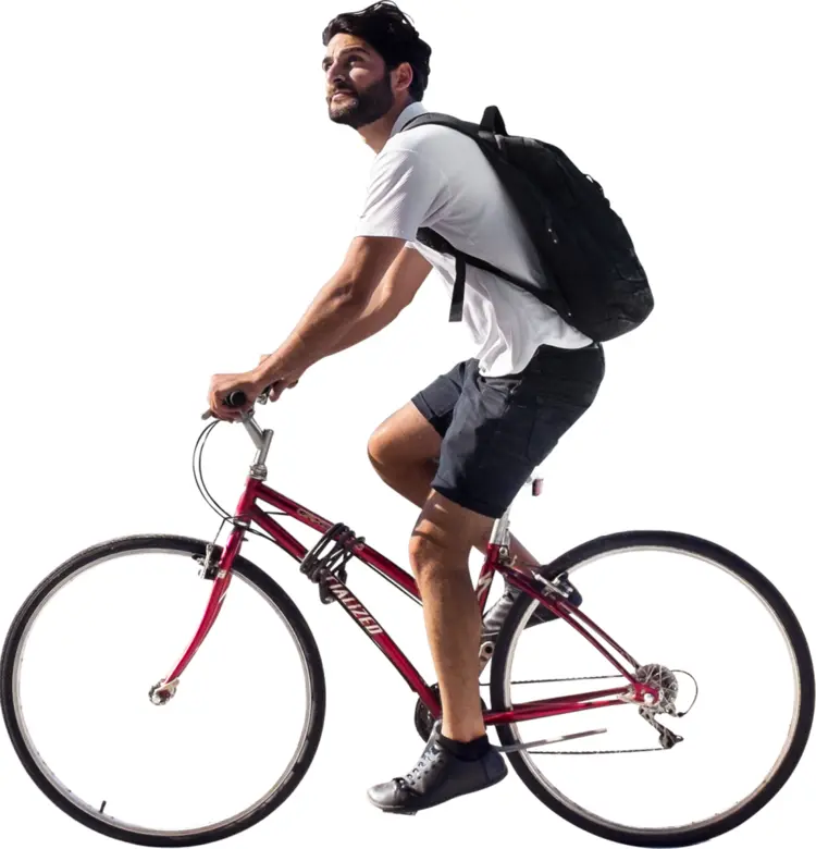 Cyclist Riding Bicycle