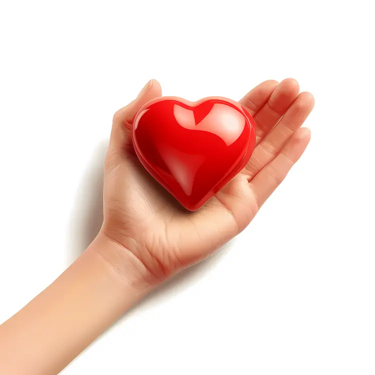 Hand Holding Red Heart