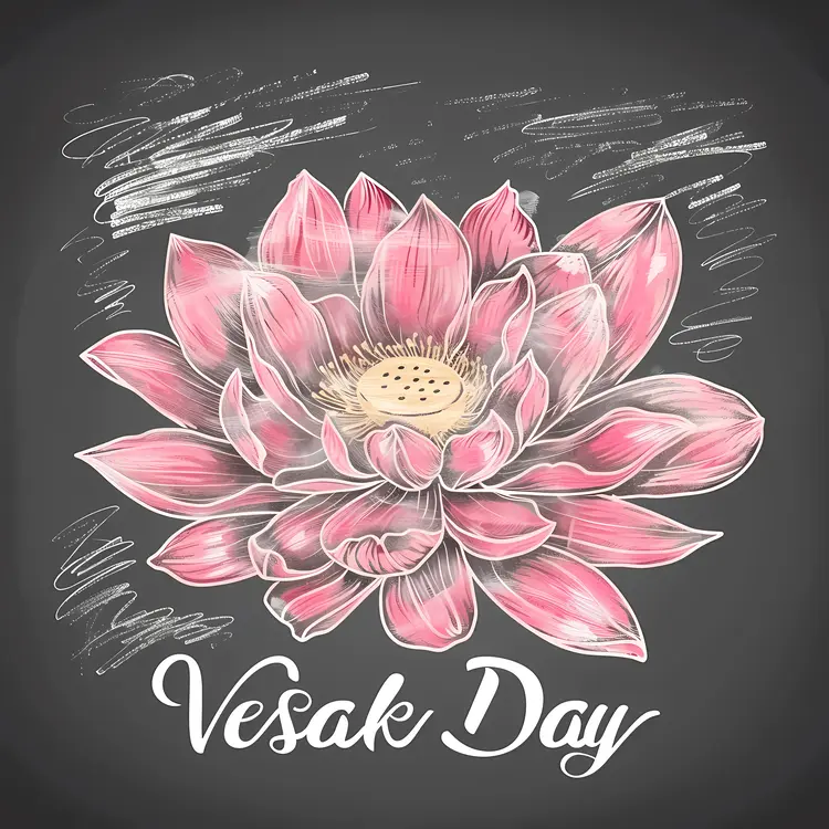 Pink Lotus Flower for Vesak Day Celebration