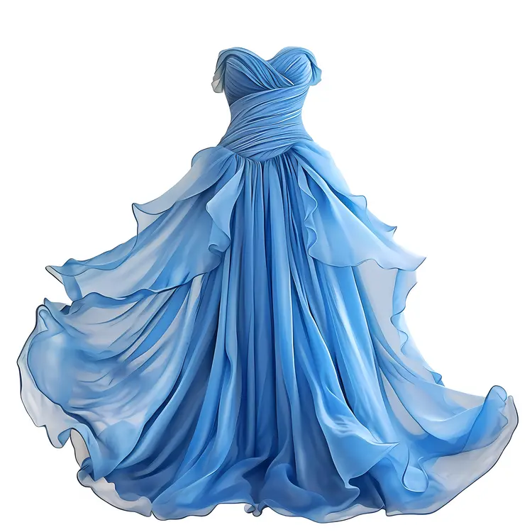 Elegant Blue Evening Gown
