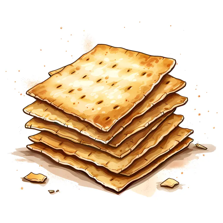 Stack of Crunchy Crackers