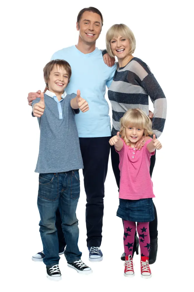 Happy Family Posing Together