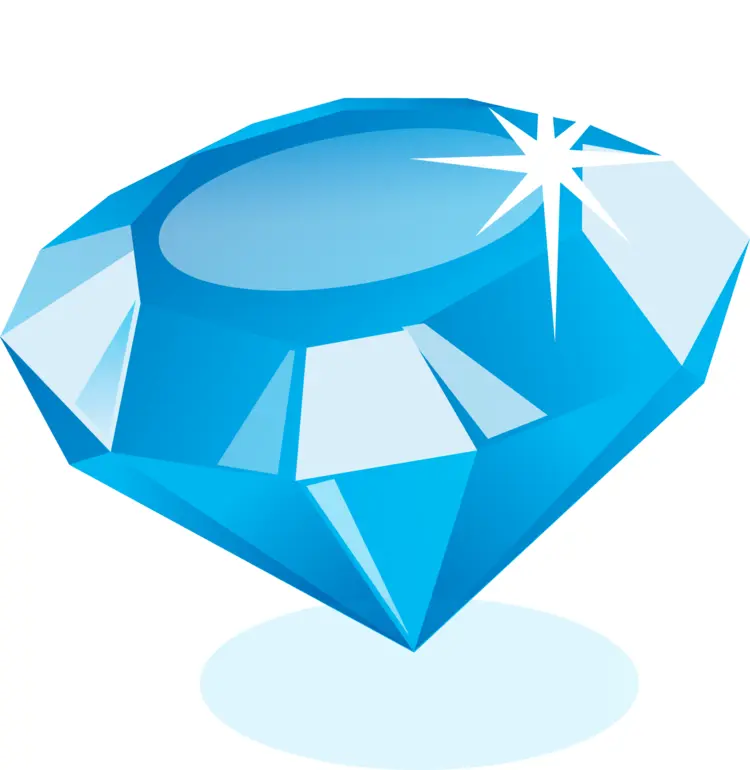 Shiny Blue Diamond Icon