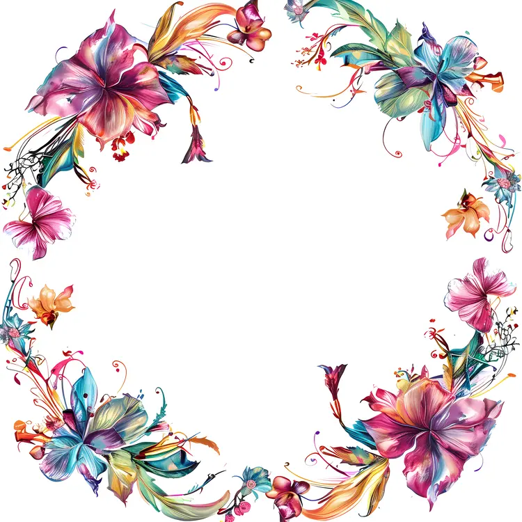 Colorful Floral Wreath