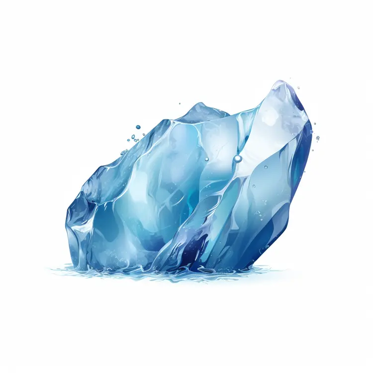 Blue Iceberg in the Ocean