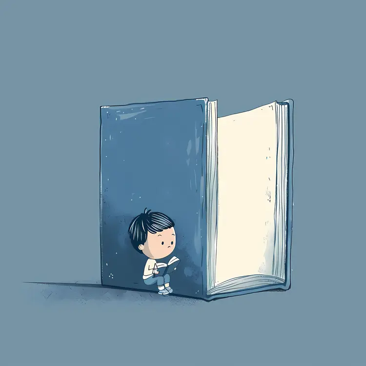 Child Reading a Big Book