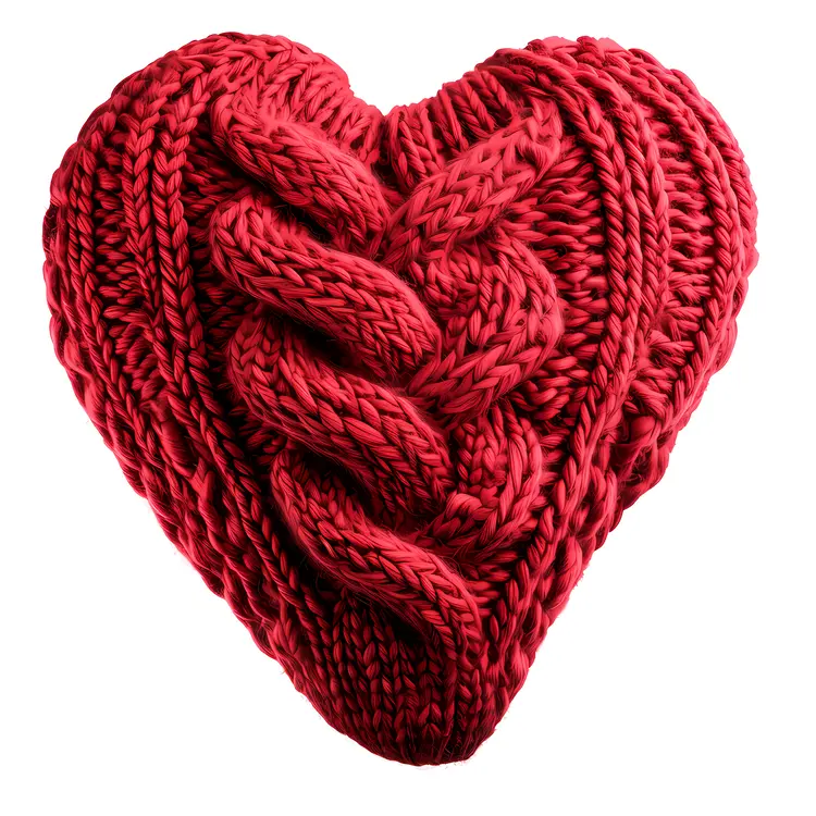 Red Knitted Heart