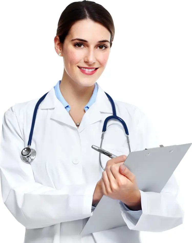 Female Doctor with Clipboard