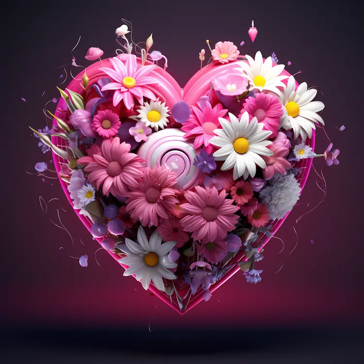 Charming Heart-Shaped Floral Arrangement