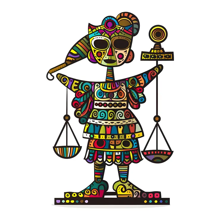 Libra Woman with Scales