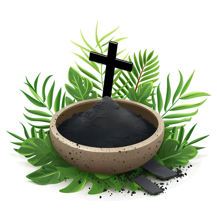 Ash Cross Symbol for Ash Wednesday