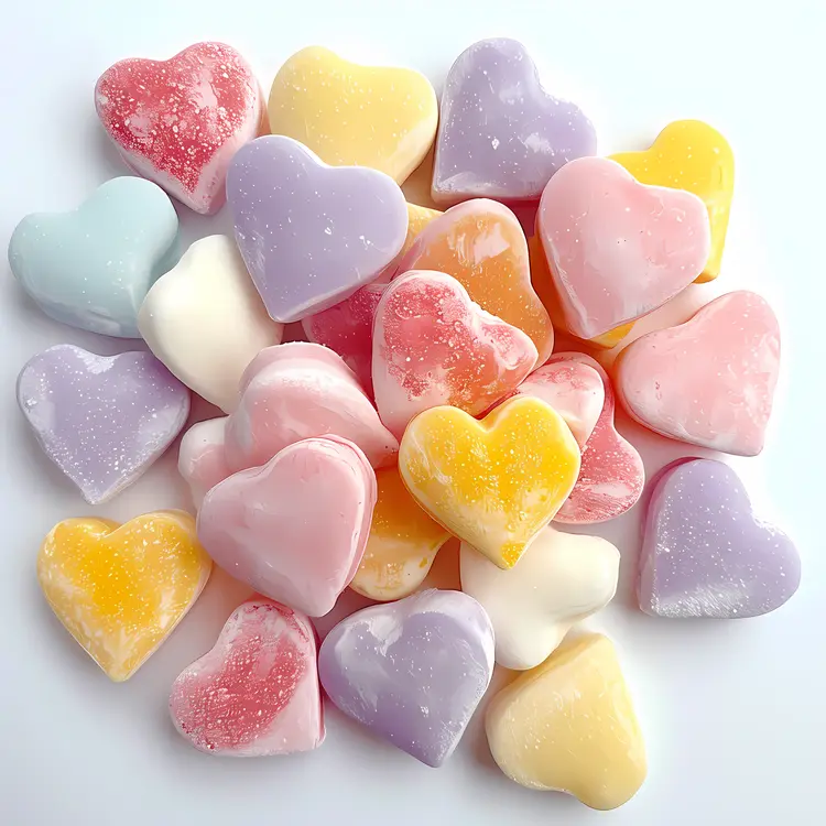 Colorful Heart-shaped Candies
