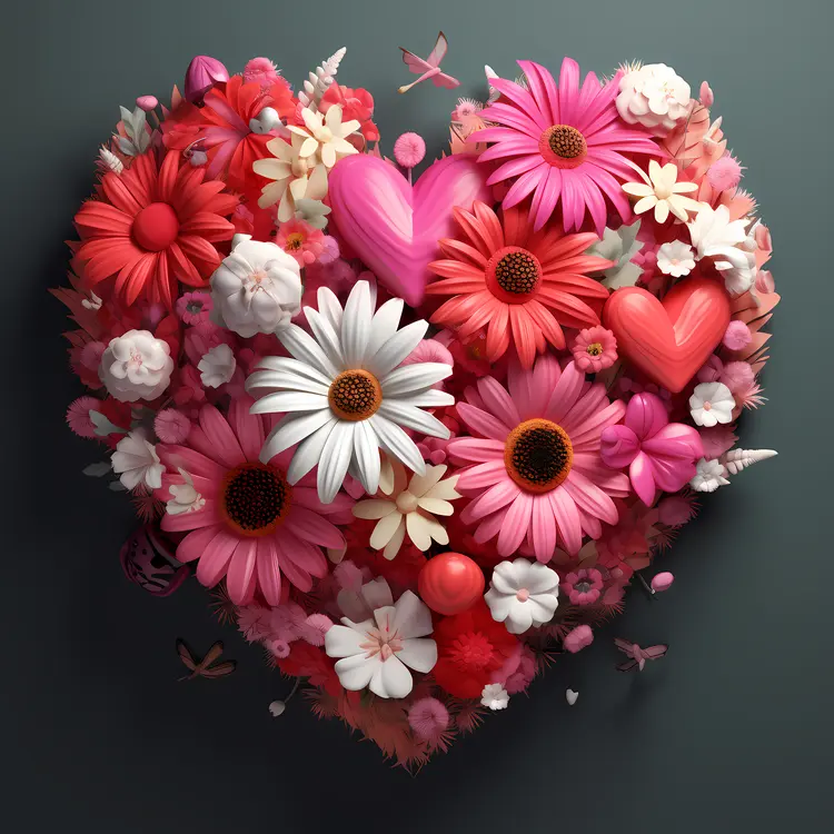 Lovely Heart-Shaped Floral Arrangement