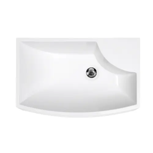 White Corner Sink