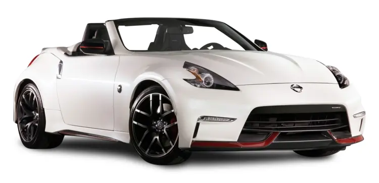 White Nissan Convertible Car