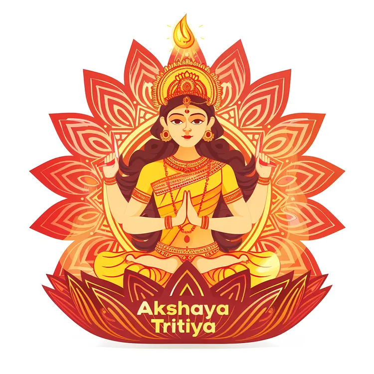 Goddess Illustration for Akshaya Tritiya