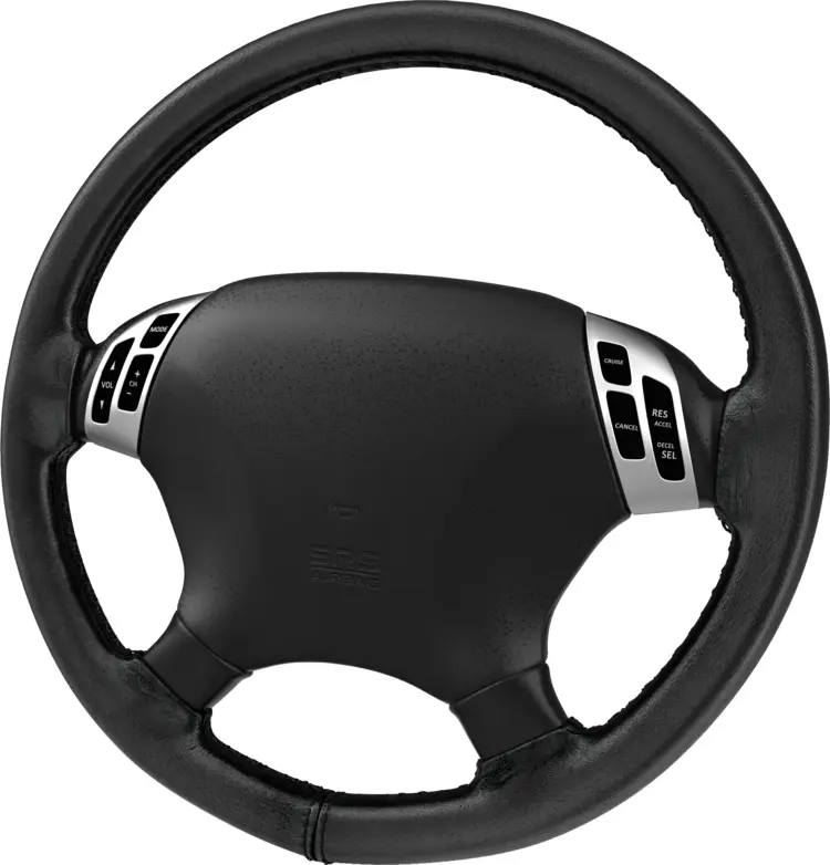 Black Steering Wheel with Controls