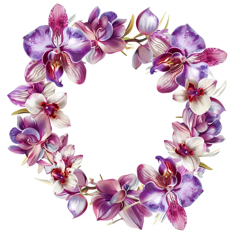Purple Flower Wreath