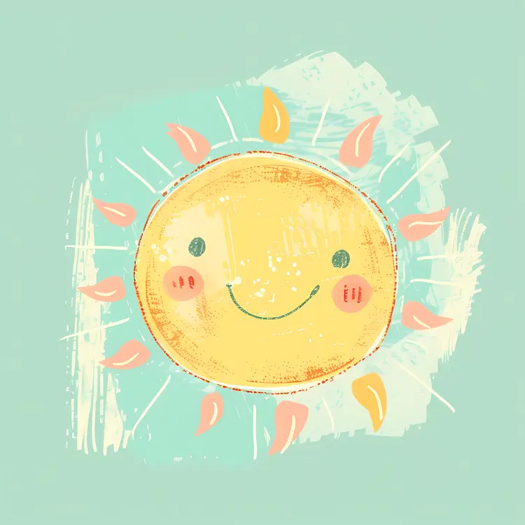 Smiling Sun with Blush