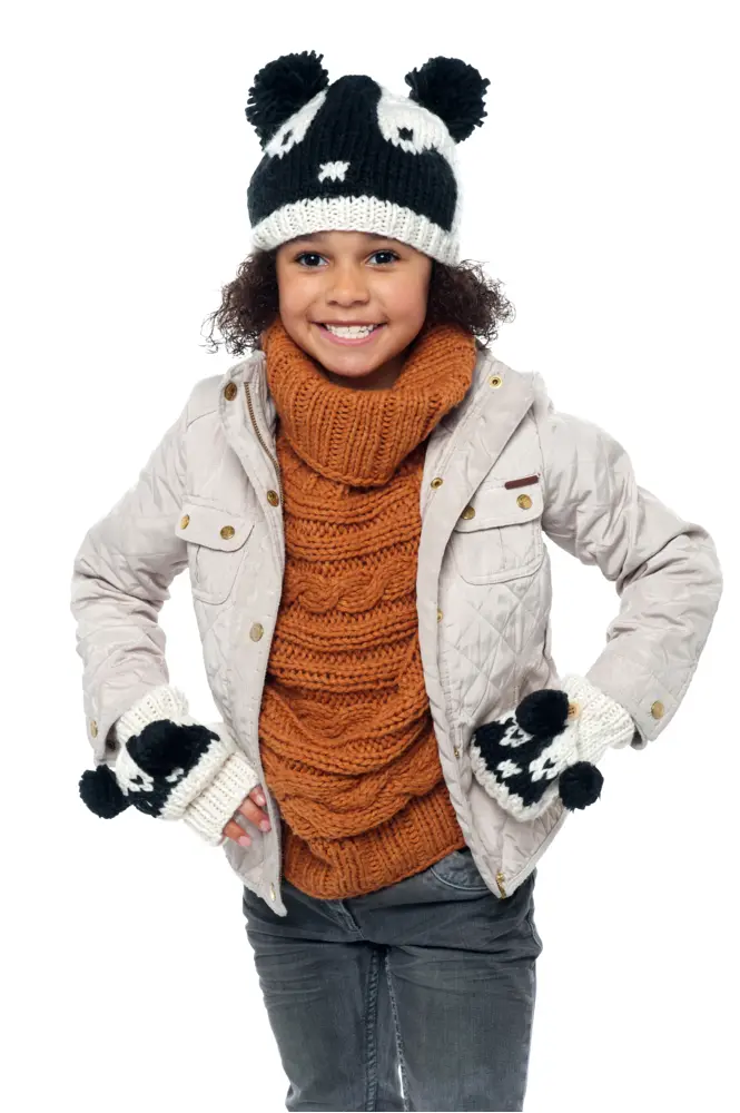 Girl in Winter Outfit with Hands on Hips