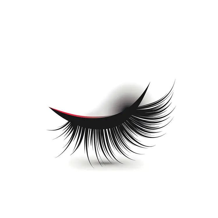 Single False Eyelash with Shadow