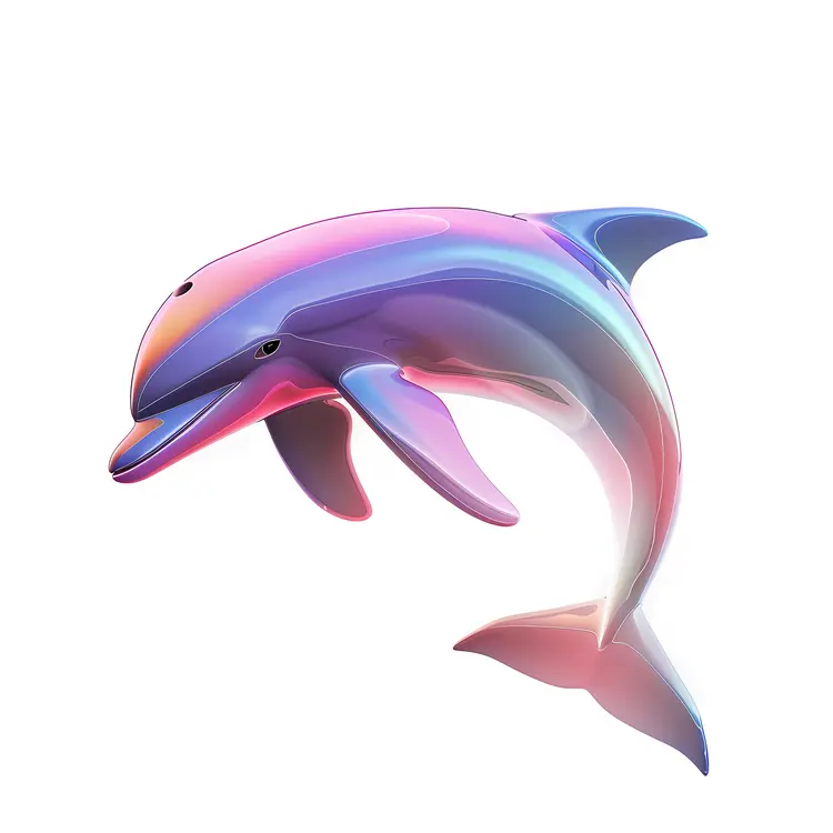 Colorful Gradient Dolphin