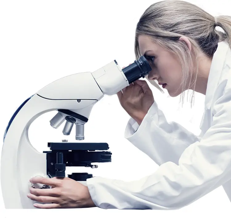 Scientist Using a Microscope