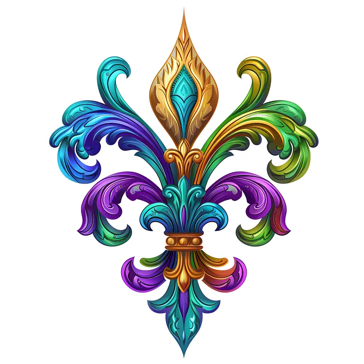Vibrant Fleur-de-lis Design