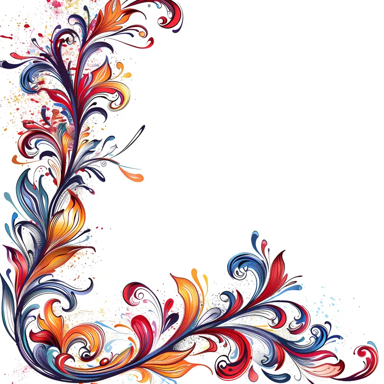 Colorful Floral Swirl Design