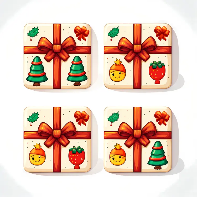 Decorated Christmas Cookies with Festive Designs