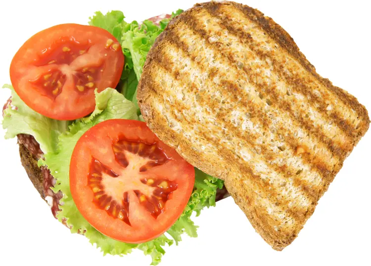 Grilled Sandwich with Tomato and Lettuce