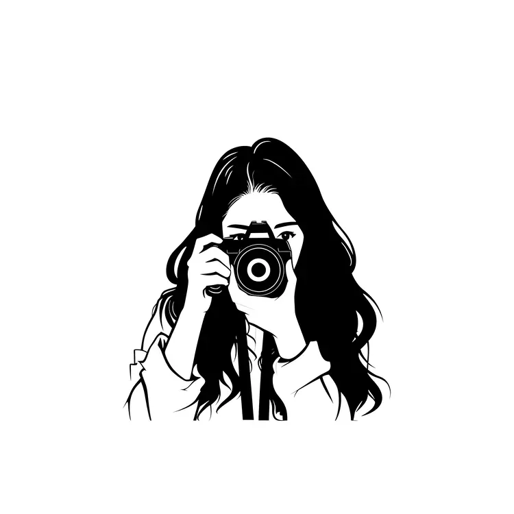 Girl Taking a Photo with Camera