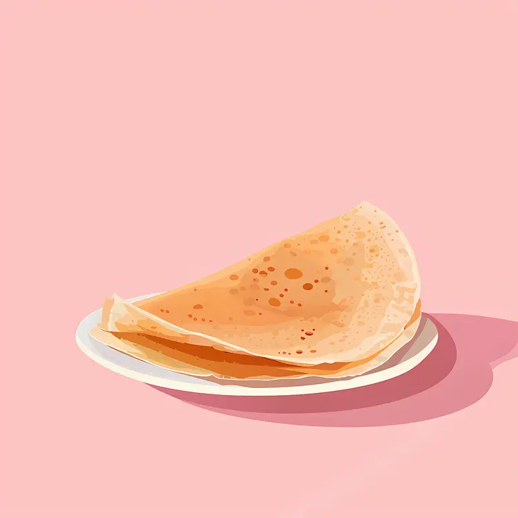 Plain Crepe on Plate