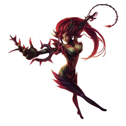 Thorny Fantasy Character with Red Hair