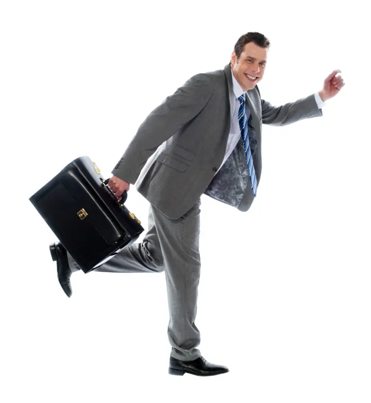 Businessman Running with Briefcase