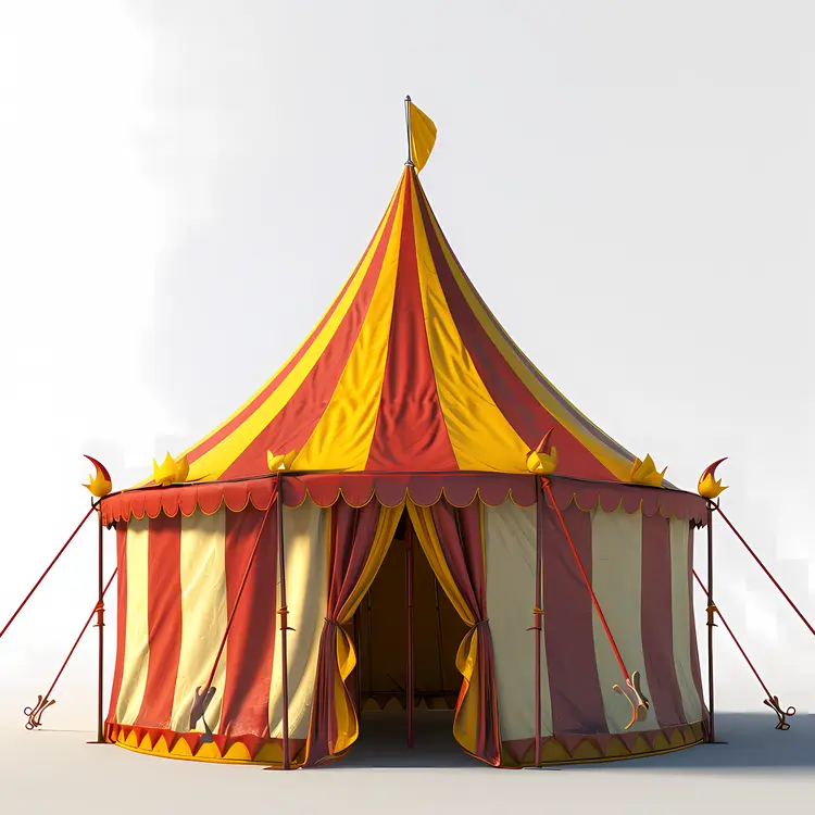 Yellow and Red Circus Tent