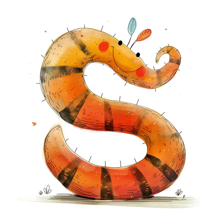 Cute Striped Letter S
