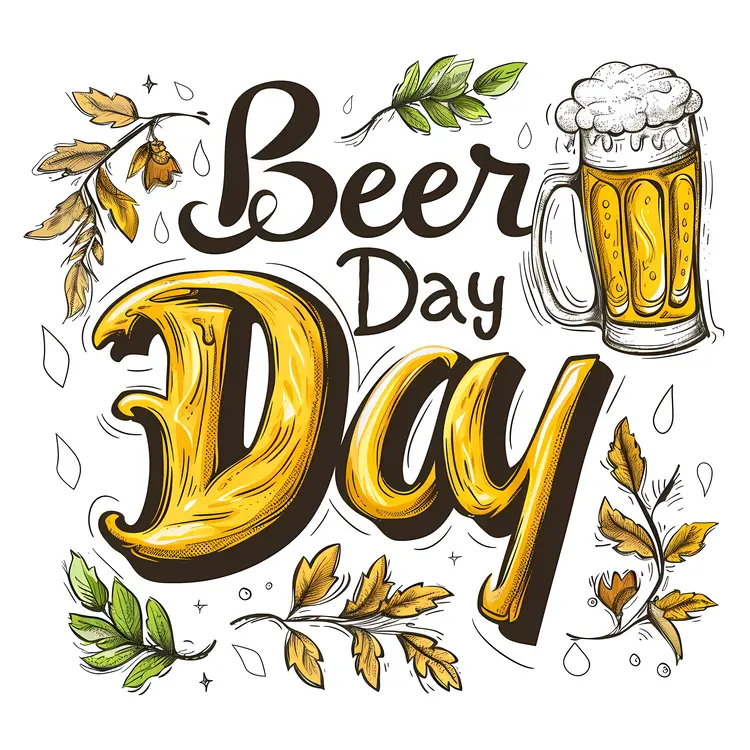 Beer Day Celebration Mug Illustration