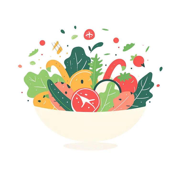 Fresh Salad with Carrot and Tomato