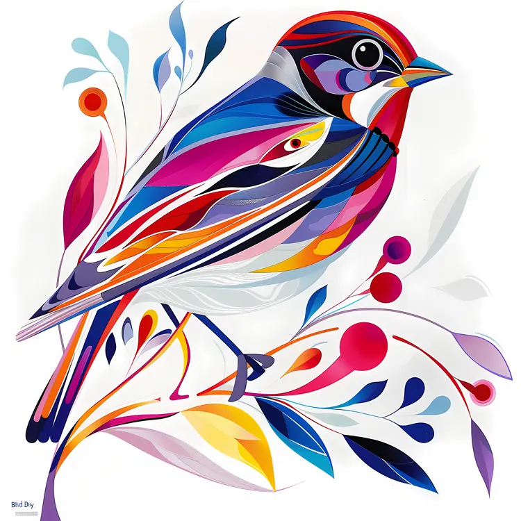 Colorful Bird for Bird Day