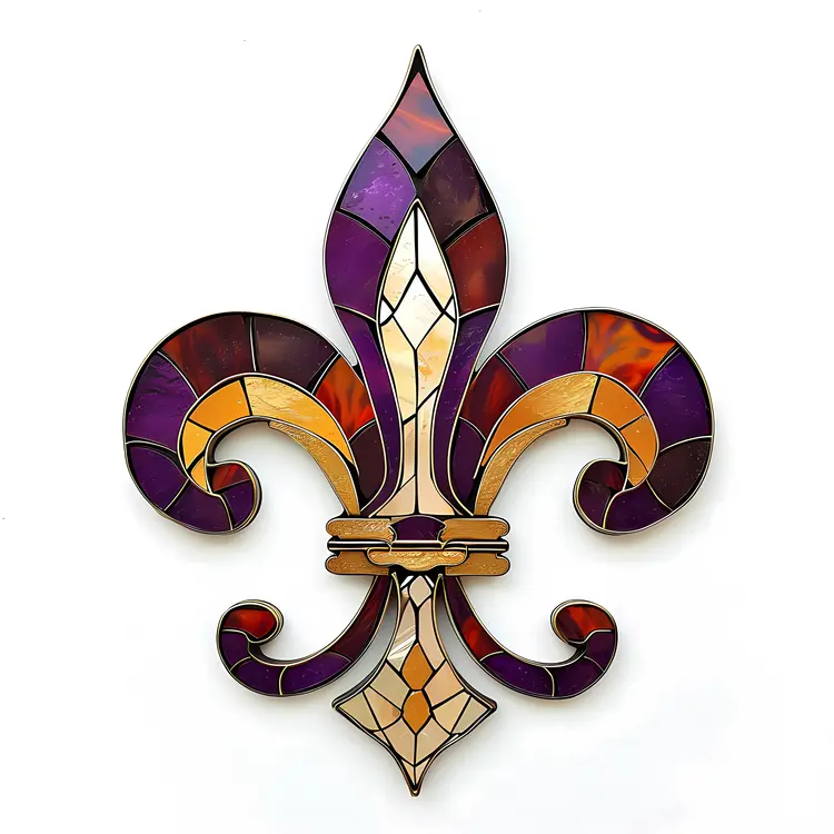 Stained Glass Fleur-de-lis