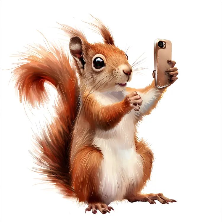 Cute Squirrel Taking a Selfie