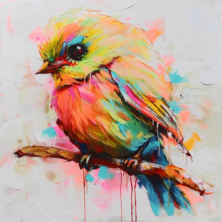 Colorful Bird on a Branch