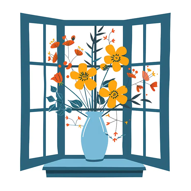 Floral Vase by the Window
