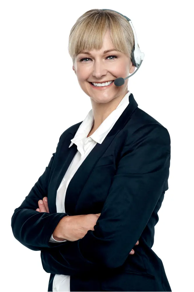 Smiling Woman with Headset