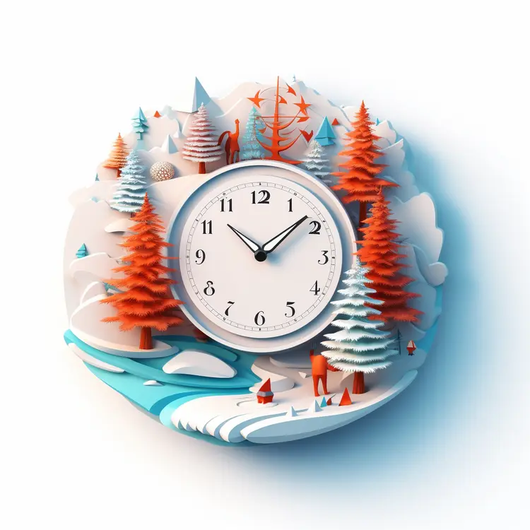 Winter Forest Clock