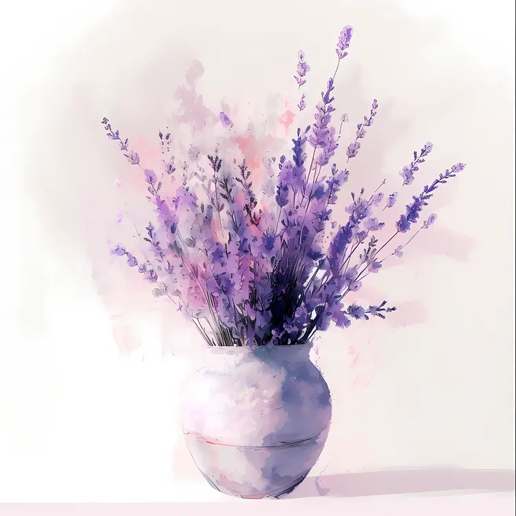 Purple Lavender in Vase