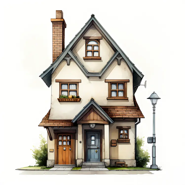 Small cute doodle house