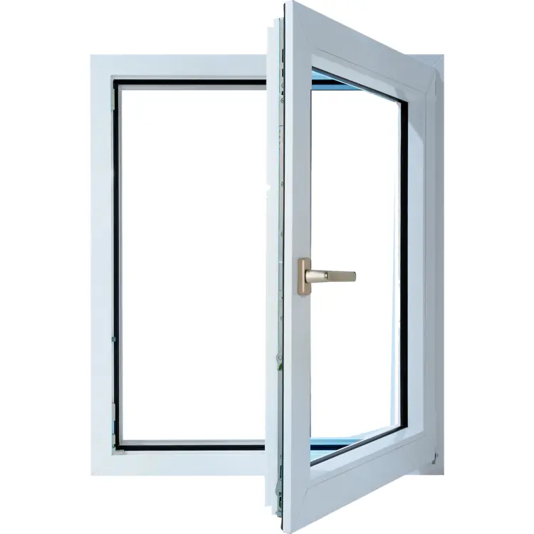 Open Window with Glass Frame