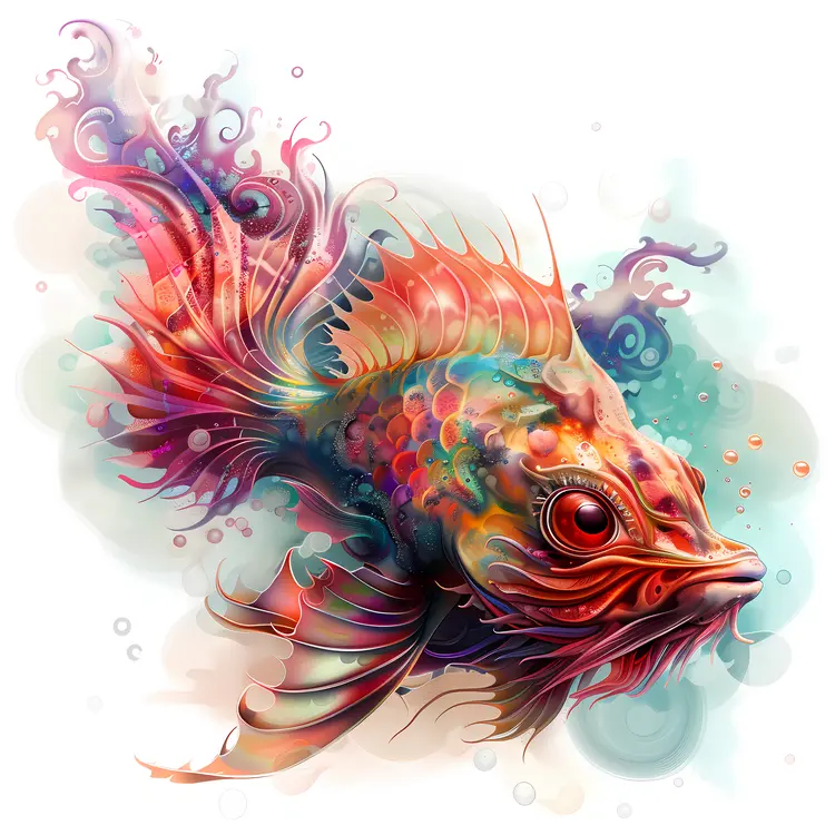 Vibrant Colorful Fish Underwater